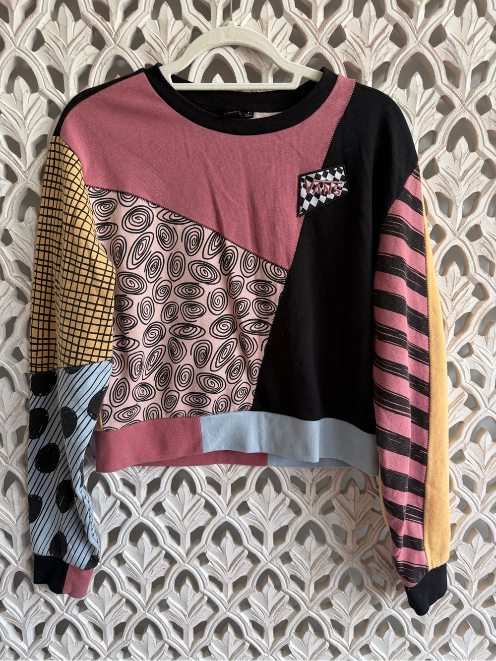 Vans x Disney Nightmare Before Christmas Sally Patchwork Sweatshirt S